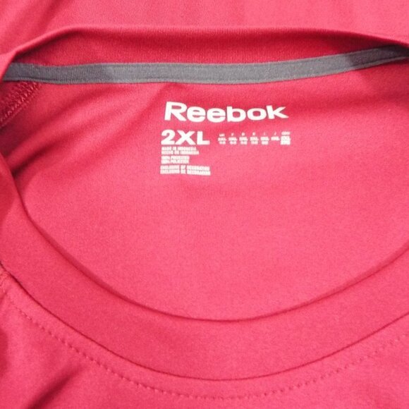 Reebok Red Crew Neck Athletic Pullover Long Sleeve T-Shirt – Men’s Size 2XL - Picture 4 of 9